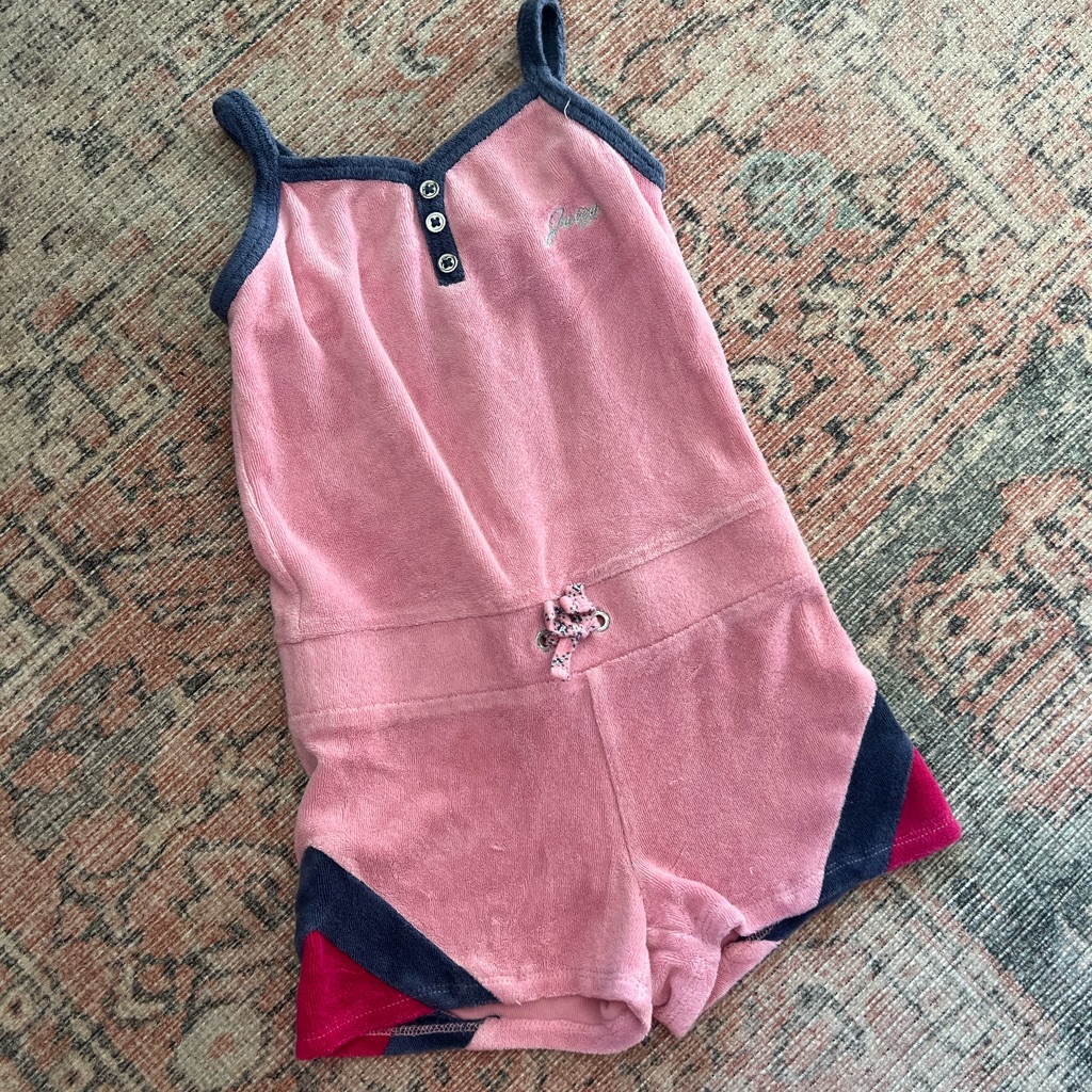 Juicy Couture Toddler Girl Pink Terry Romper Size 3